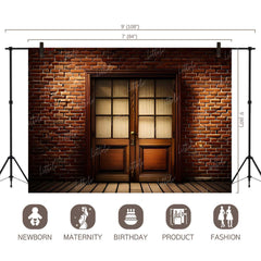 LB0678 Cowboy Barn Door Backdrop