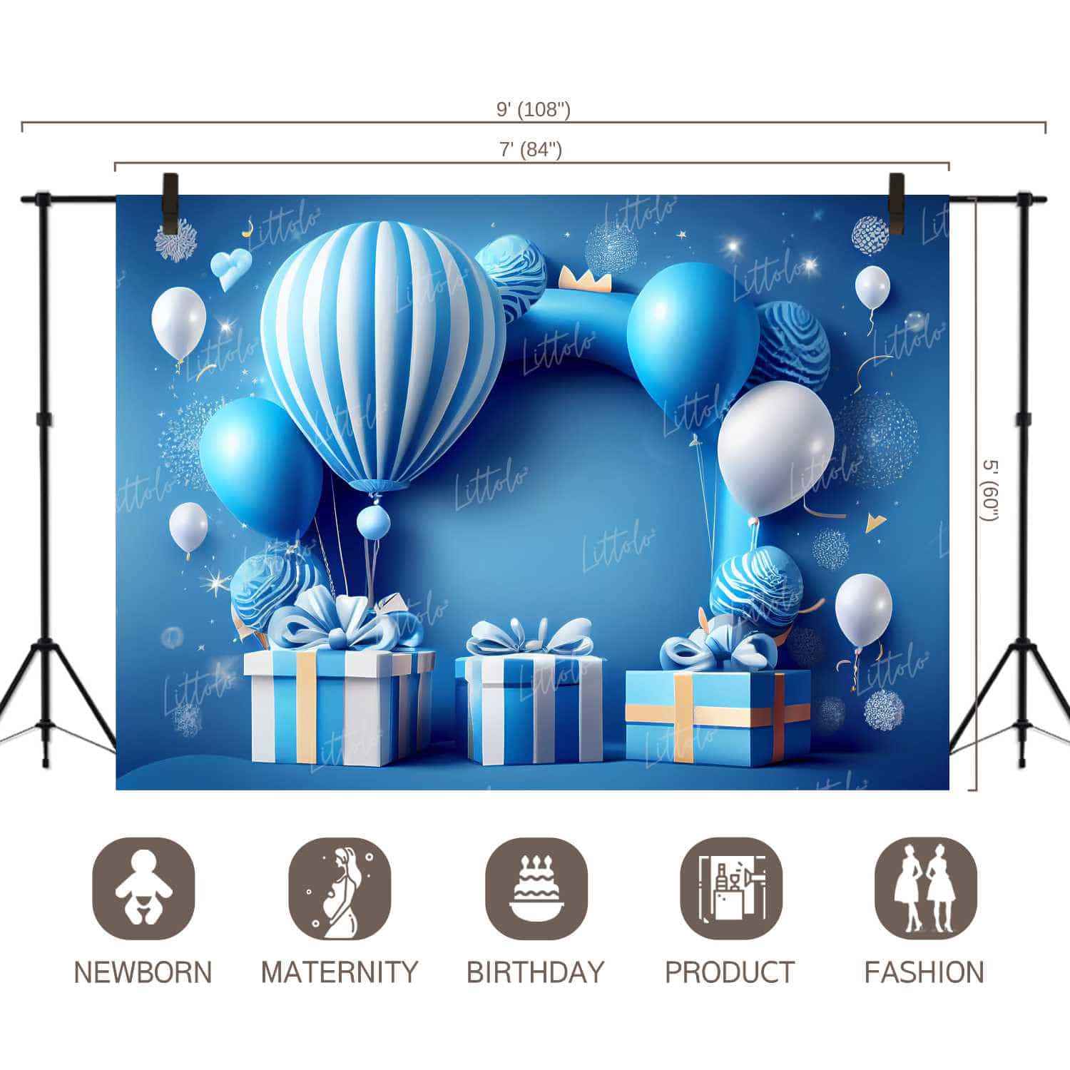 LB0730 Birthday Decor Backdrop