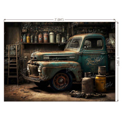 LB0731 Vintage Garage Backdrop