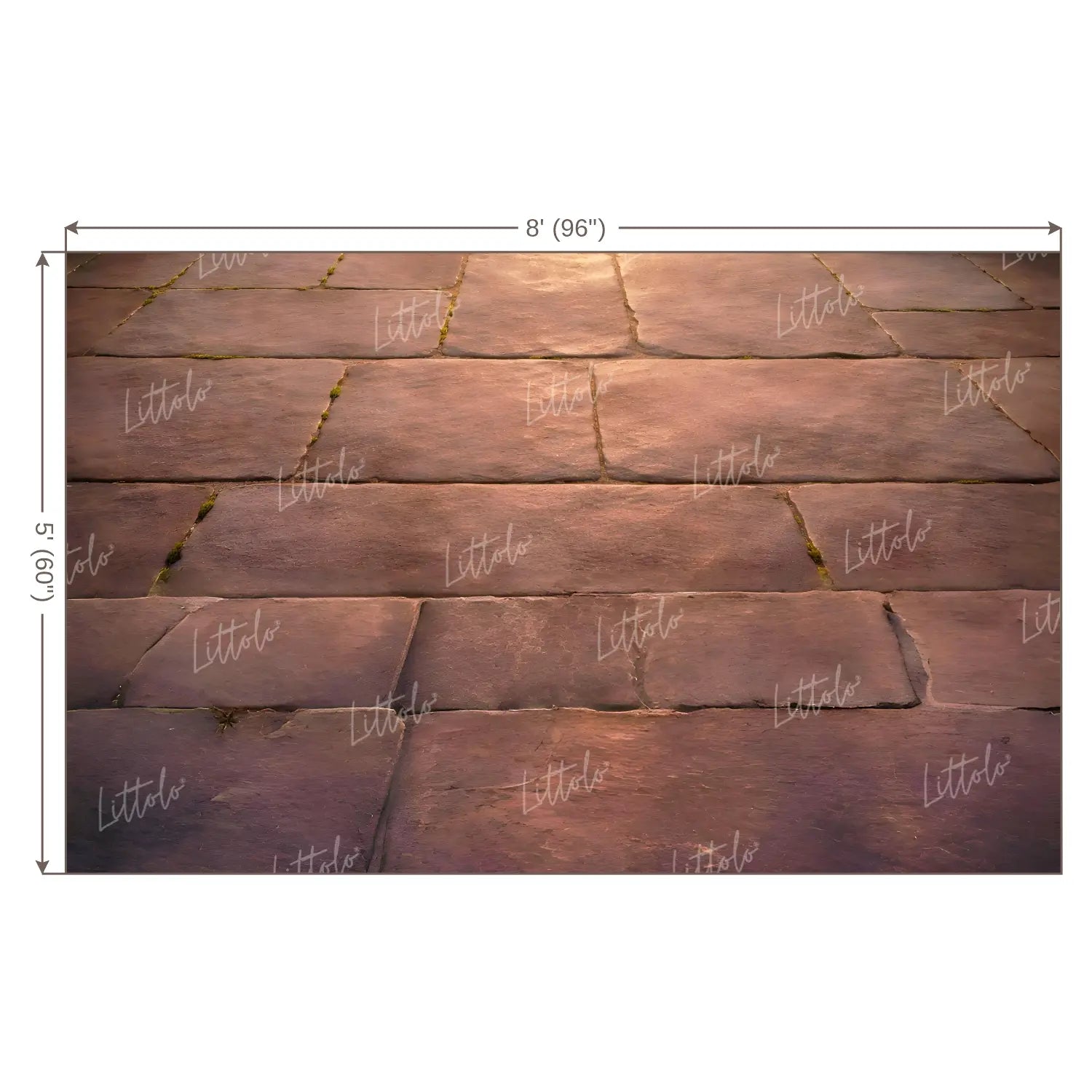 LB1597F Vintage Stone Courtyard Floor Backdrop