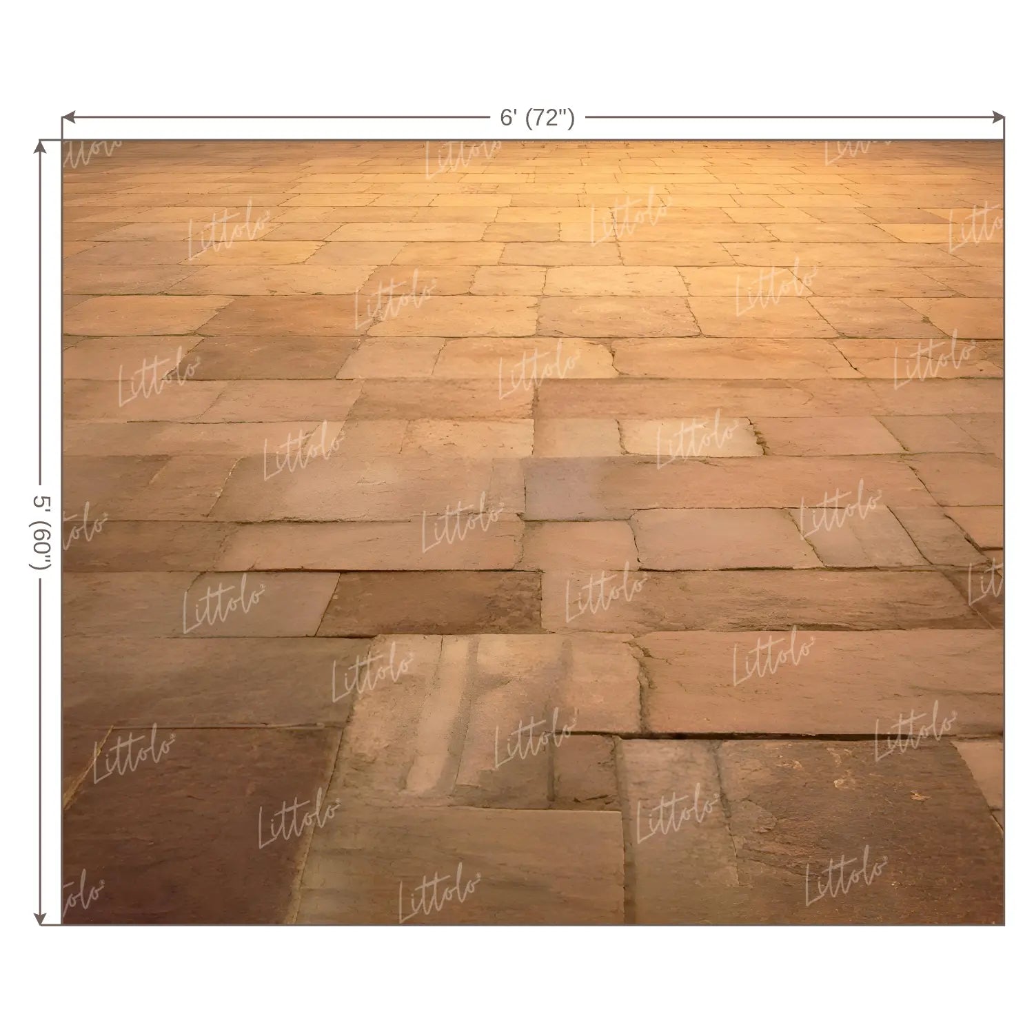 LB1598F Ancient Temple Courtyard Floor Backdrop