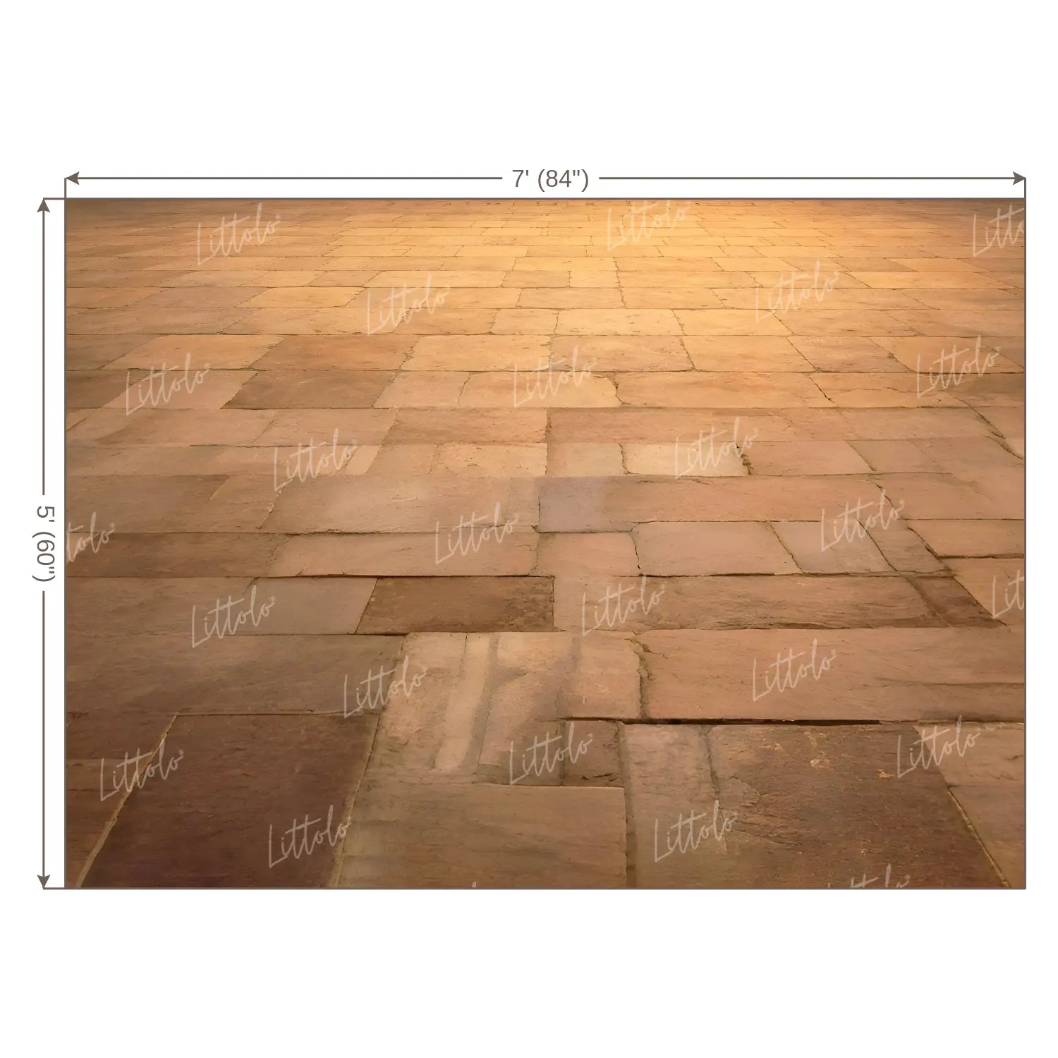 LB1598F Ancient Temple Courtyard Floor Backdrop
