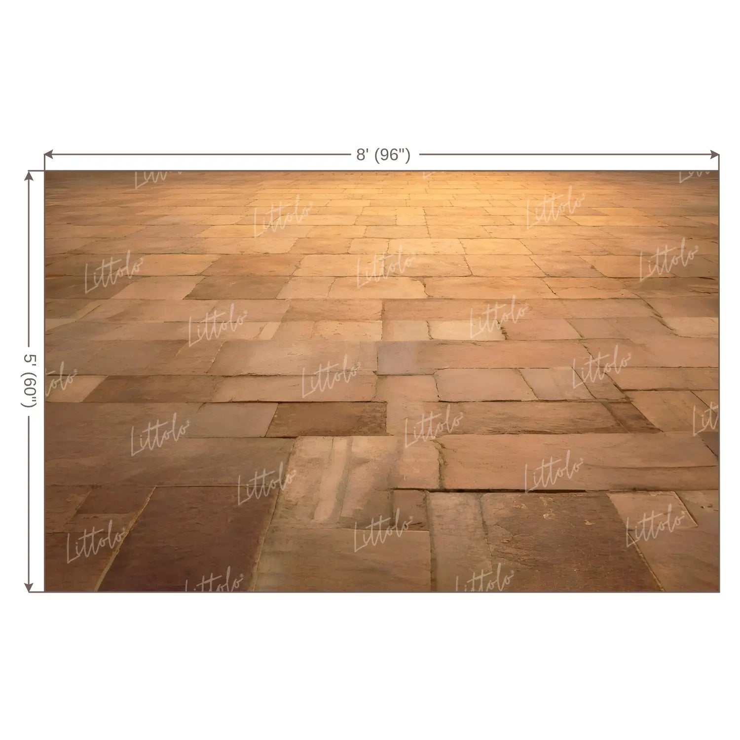 LB1598F Ancient Temple Courtyard Floor Backdrop