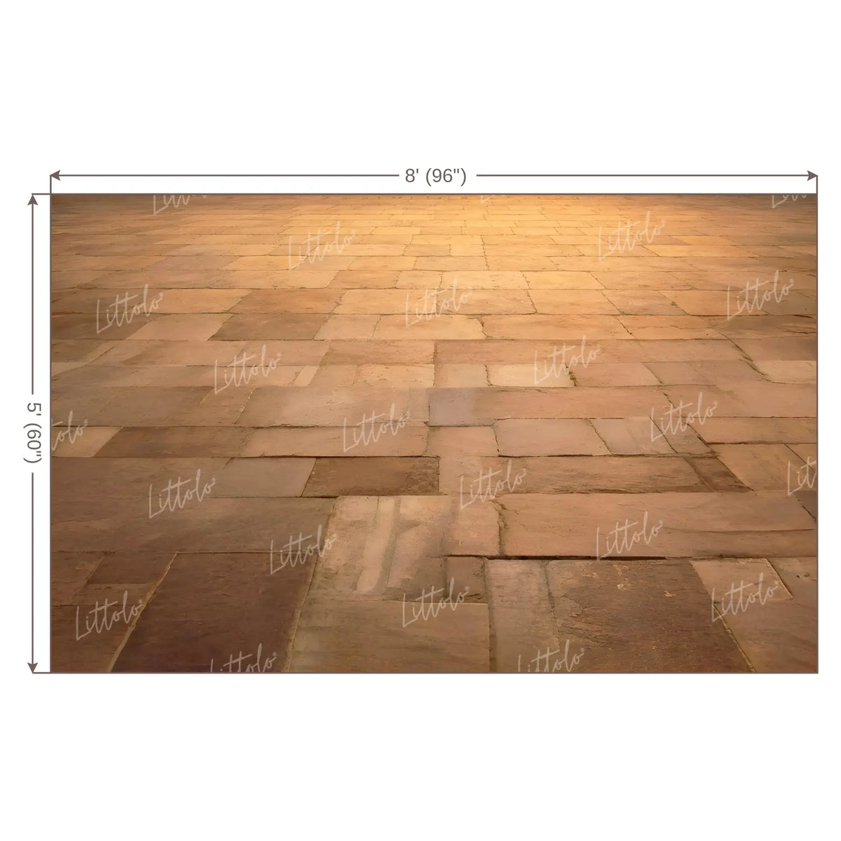 LB1598F Ancient Temple Courtyard Floor Backdrop