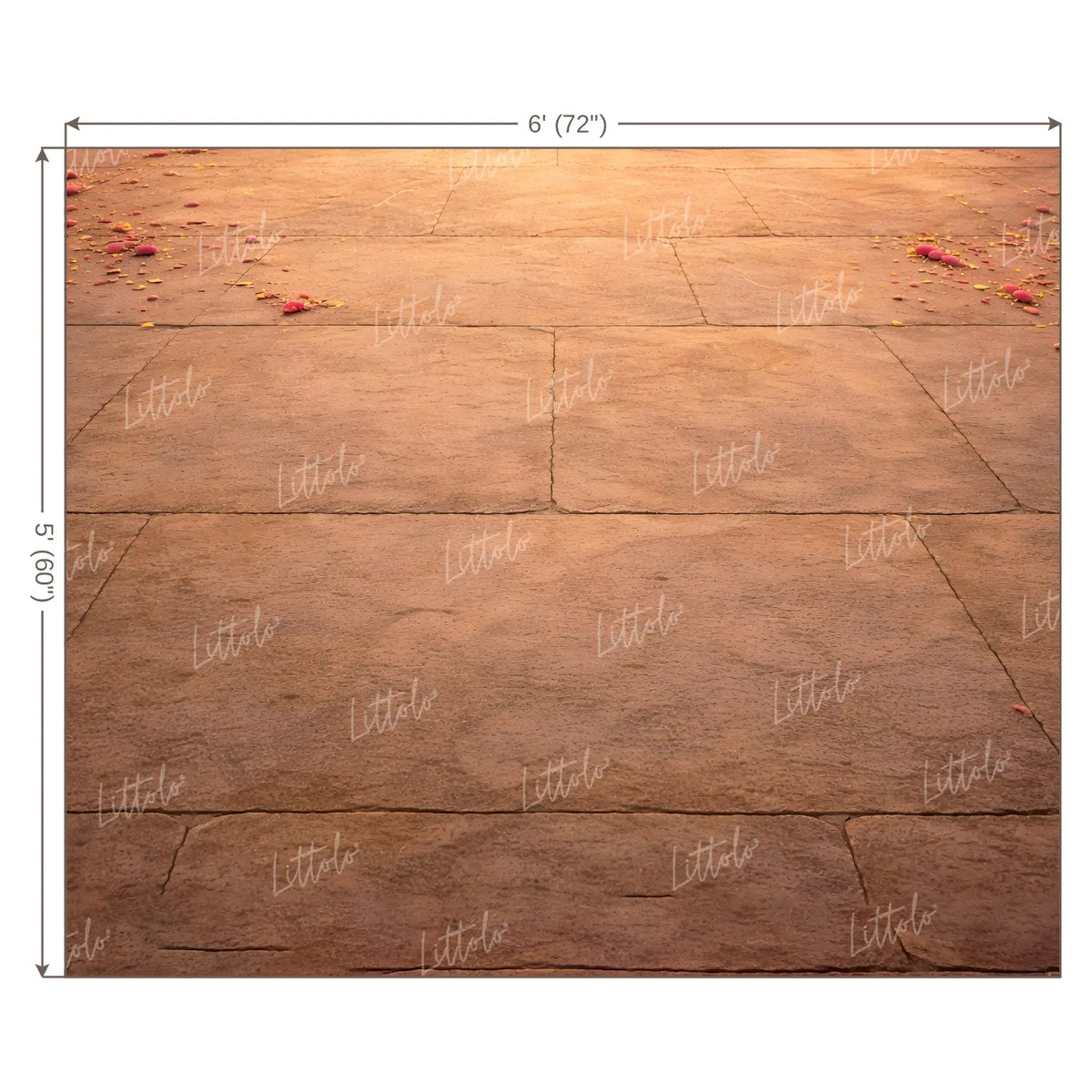 LB1605F Golden Dawn Stone Path Floor Backdrop