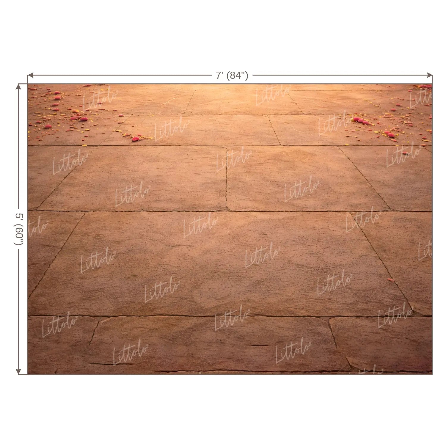 LB1605F Golden Dawn Stone Path Floor Backdrop