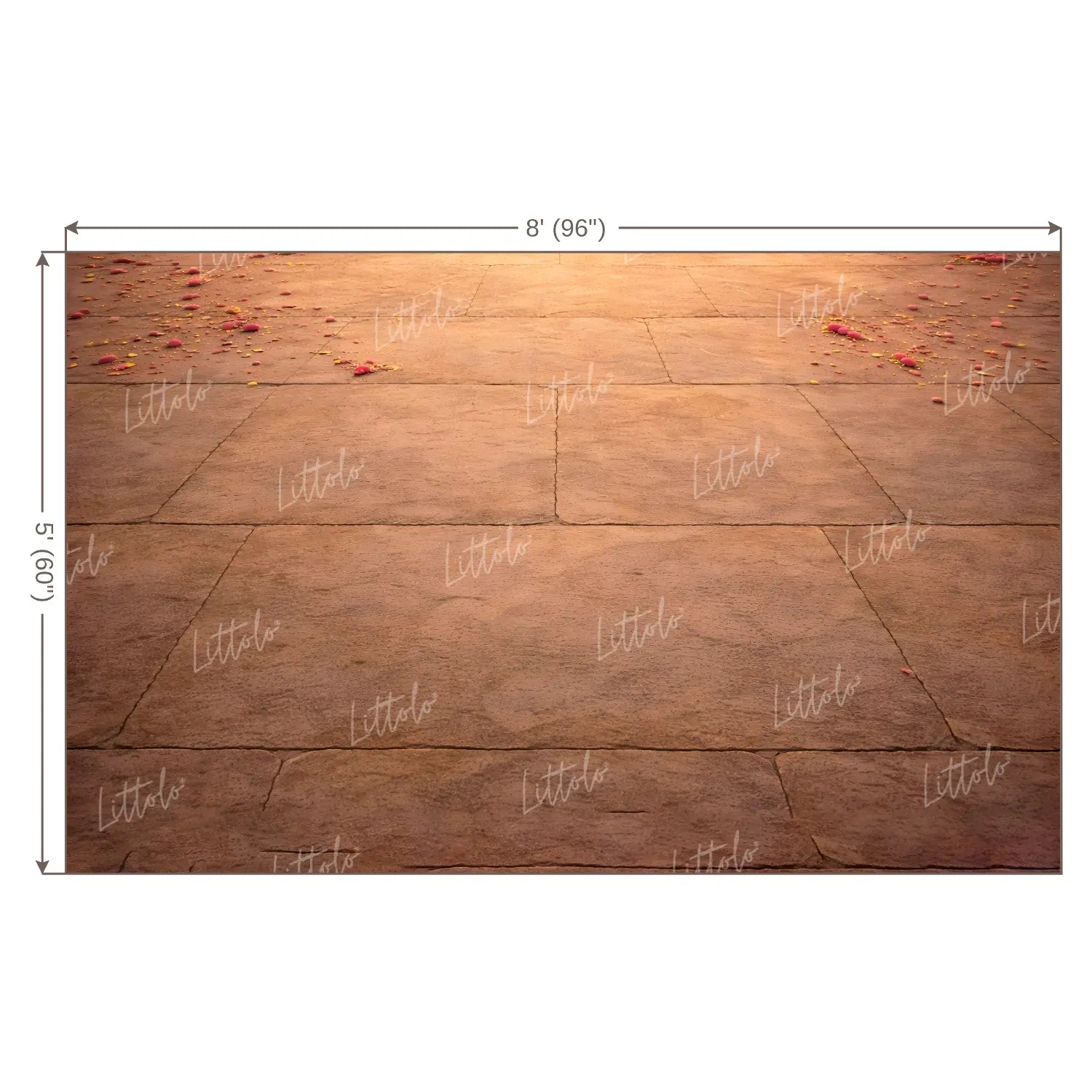 LB1605F Golden Dawn Stone Path Floor Backdrop