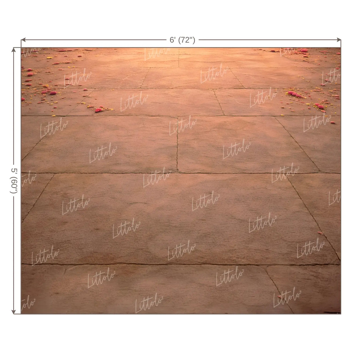 LB1606F Sacred Petal Stone D2 Floor Backdrop