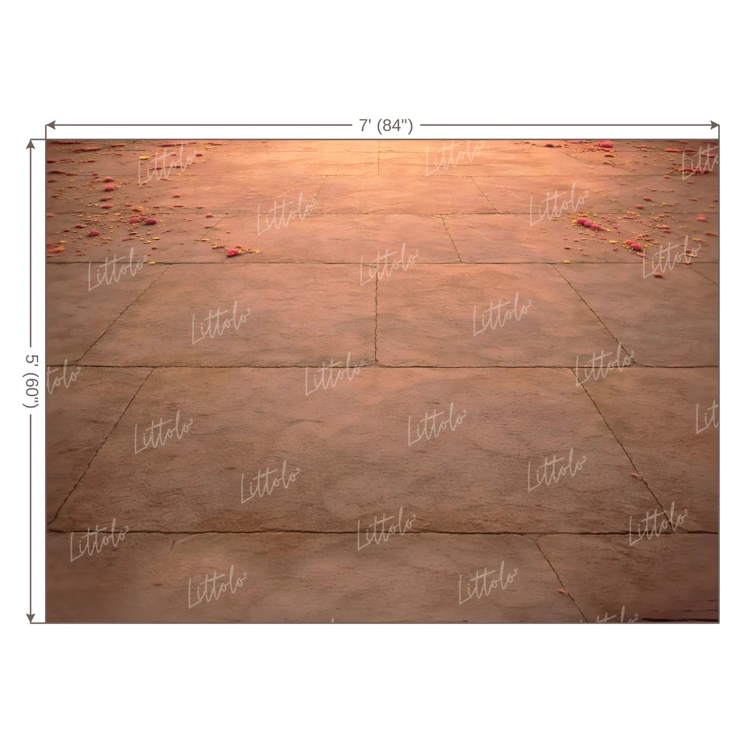 LB1606F Sacred Petal Stone D2 Floor Backdrop