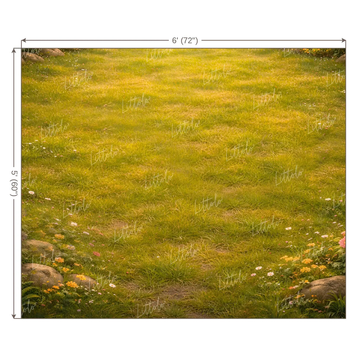 LB1608F Golden Meadow Garden Floor Backdrop