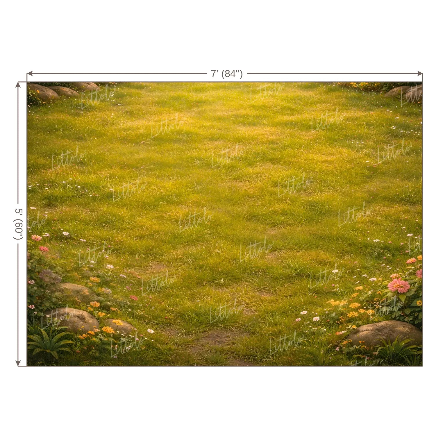 LB1608F Golden Meadow Garden Floor Backdrop