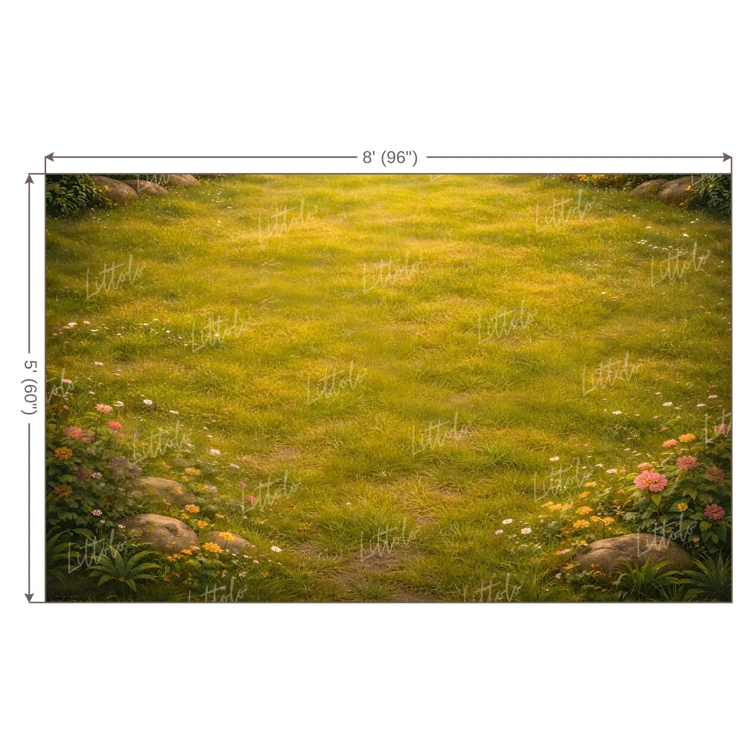 LB1608F Golden Meadow Garden Floor Backdrop