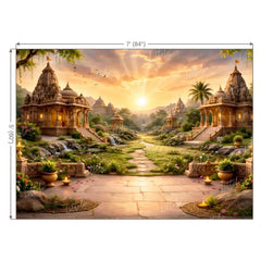 LB1597W Ram Rajya Garden Wall Backdrop