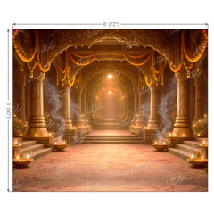 LB1606C Ayodhya Shri Ram Darbar Wall Backdrop