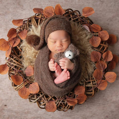 Baby Sleep Hat and Wrap SR013 | Set of 2 | 3M | Brown