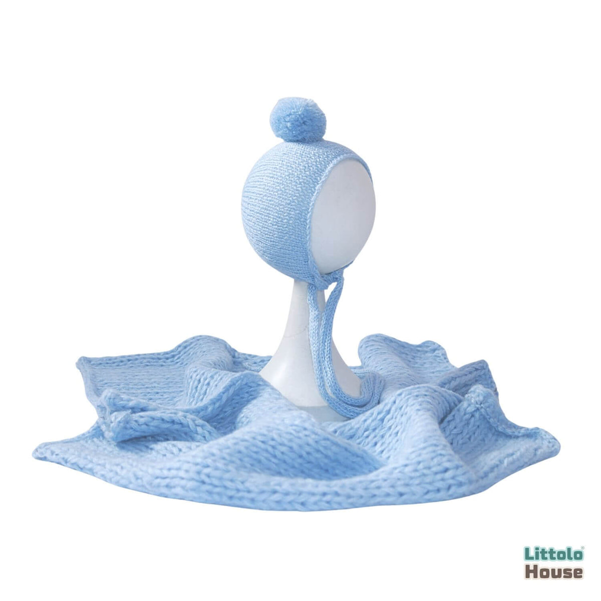 Handspun Chunky Wool Layer with Bonnet SR097 | NB | Sky Blue