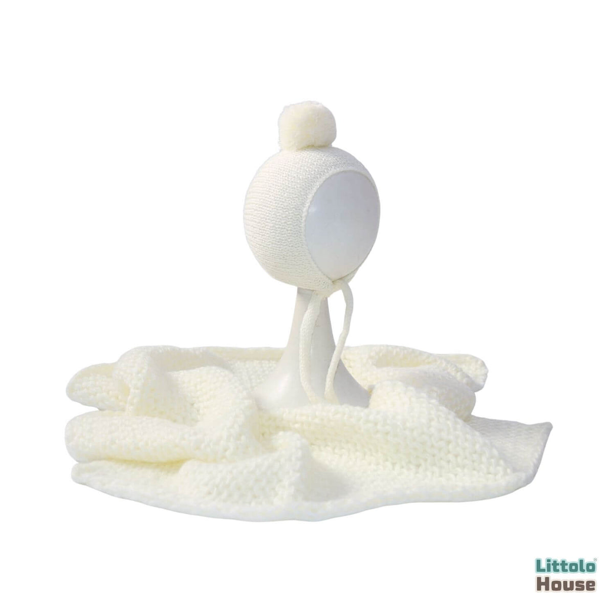 Handspun Chunky Wool Layer with Bonnet SR097 | NB | White