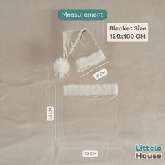 Baby Hat with Pocket Blanket SR098 | NB | Cream