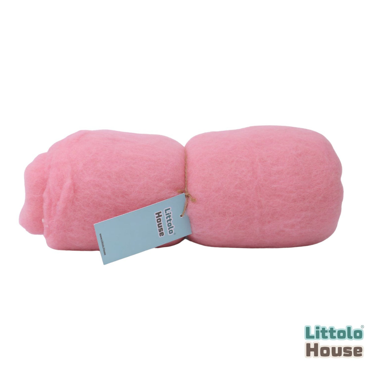 Natural Wool Fluff Wool Layer L025 | Pink