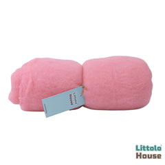 Natural Wool Fluff Wool Layer L025 | Pink