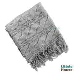 Elegant Ribbed Blanket Layer L046 | Grey