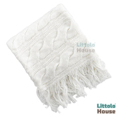 Elegant Ribbed Blanket Layer L046 | Milky White