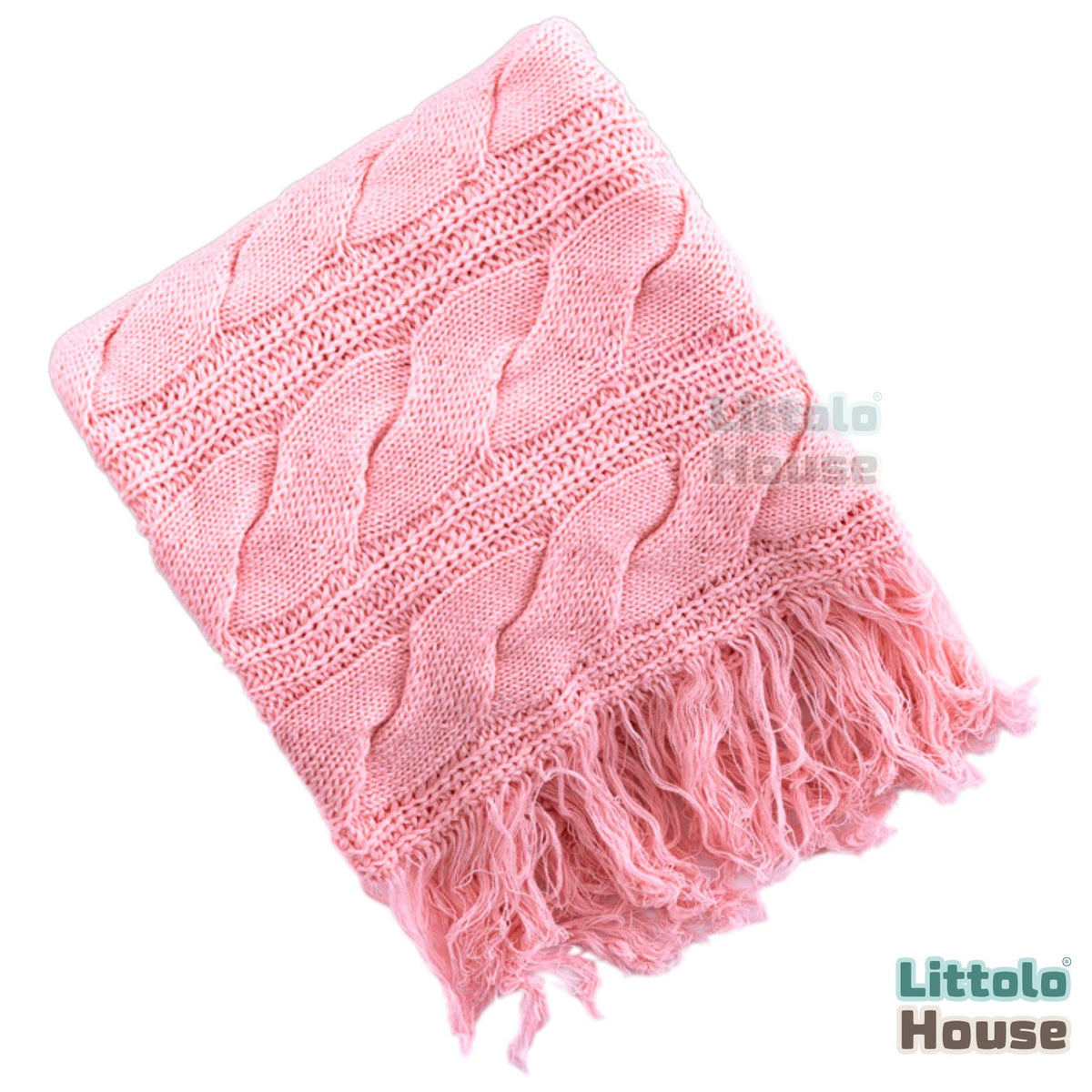 Elegant Ribbed Blanket Layer L046 | Rose Pink