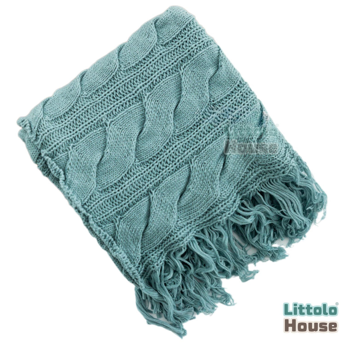 Elegant Ribbed Blanket Layer L046 | Teal