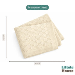 Elegant Wool Textured Blanket Layer L053 | Off White