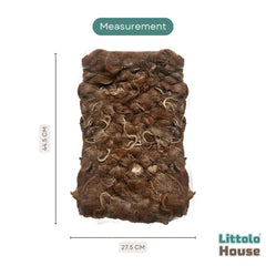 Premium Chunky Wool Textured Blanket Layer L054 | Dark Brown