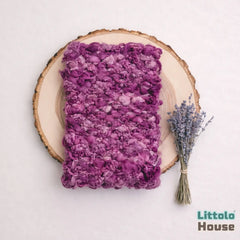 Premium Chunky Wool Textured Blanket Layer L054 | Purple Shades