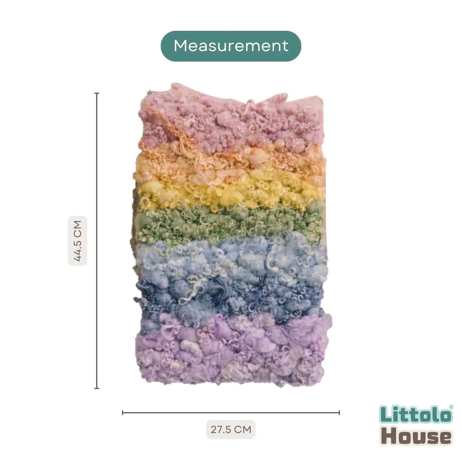 Premium Chunky Wool Textured Blanket Layer L054 | Multicolor Pastel Shades