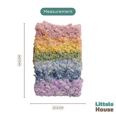 Premium Chunky Wool Textured Blanket Layer L054 | Multicolor Pastel Shades