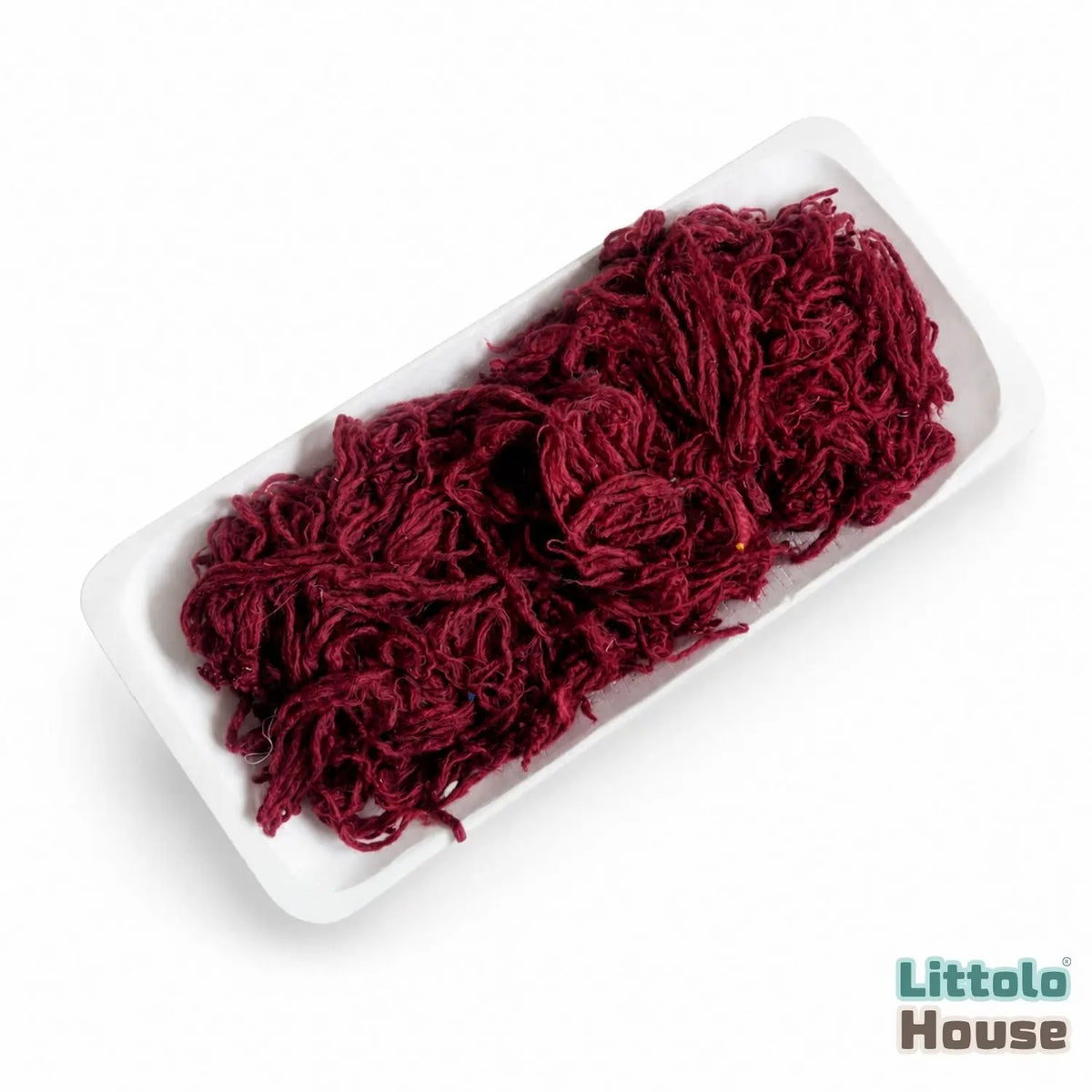 Natural Wool Flokati Fur Stuffer L058 | 100GM | Brick Brown
