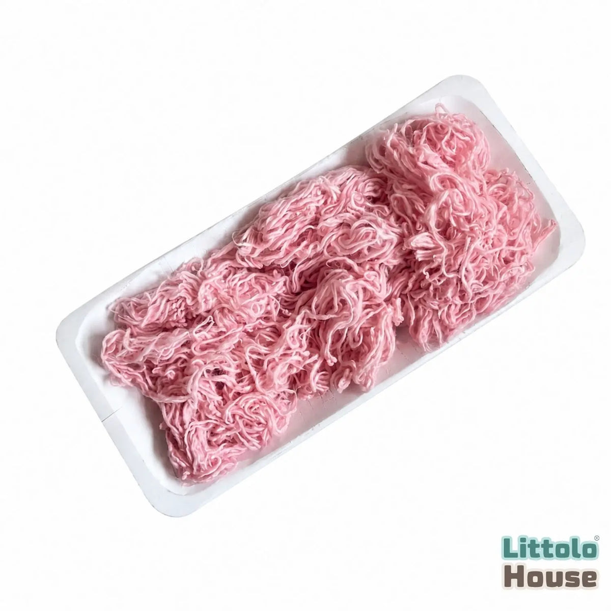 Natural Wool Flokati Fur Stuffer L058 | 100GM | Light Pink