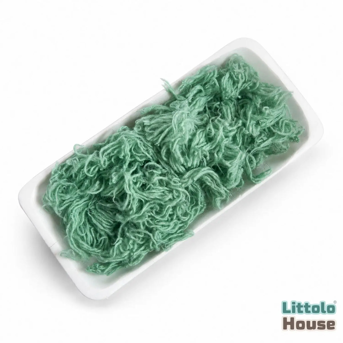 Natural Wool Flokati Fur Stuffer L058 | 100GM | Mint