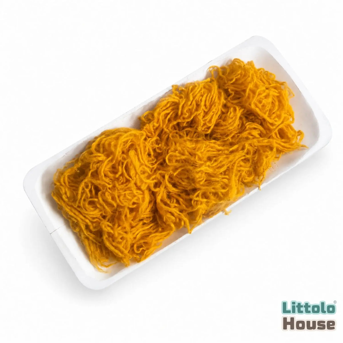 Natural Wool Flokati Fur Stuffer L058 | 100GM | Mustard