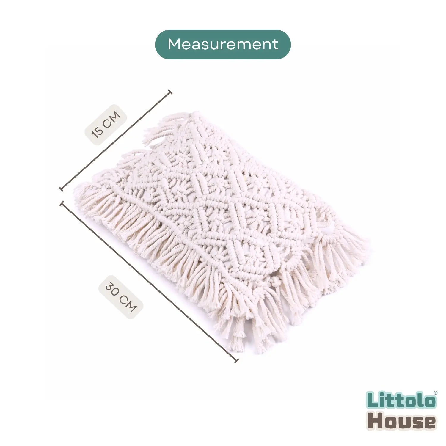Handwoven Macrame Pillow P24 Pack of 1 | NB | White