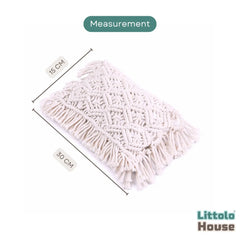 Handwoven Macrame Pillow P24 Pack of 1 | NB | White