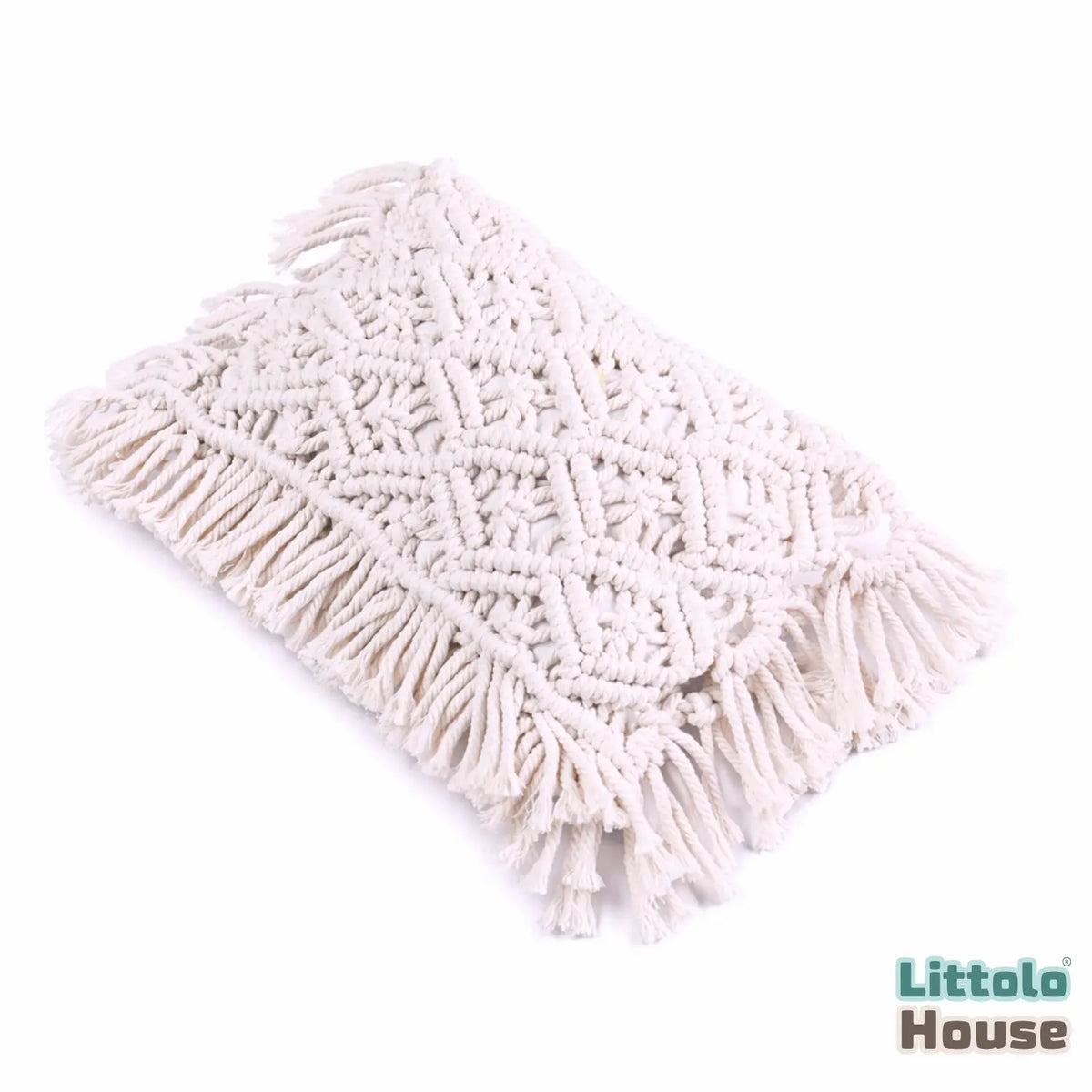 Handwoven Macrame Pillow P24 Pack of 1 | NB | White