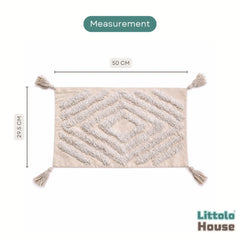 Boho Tassel Pillow Cover P25 Pack of 1 | NB | Off White