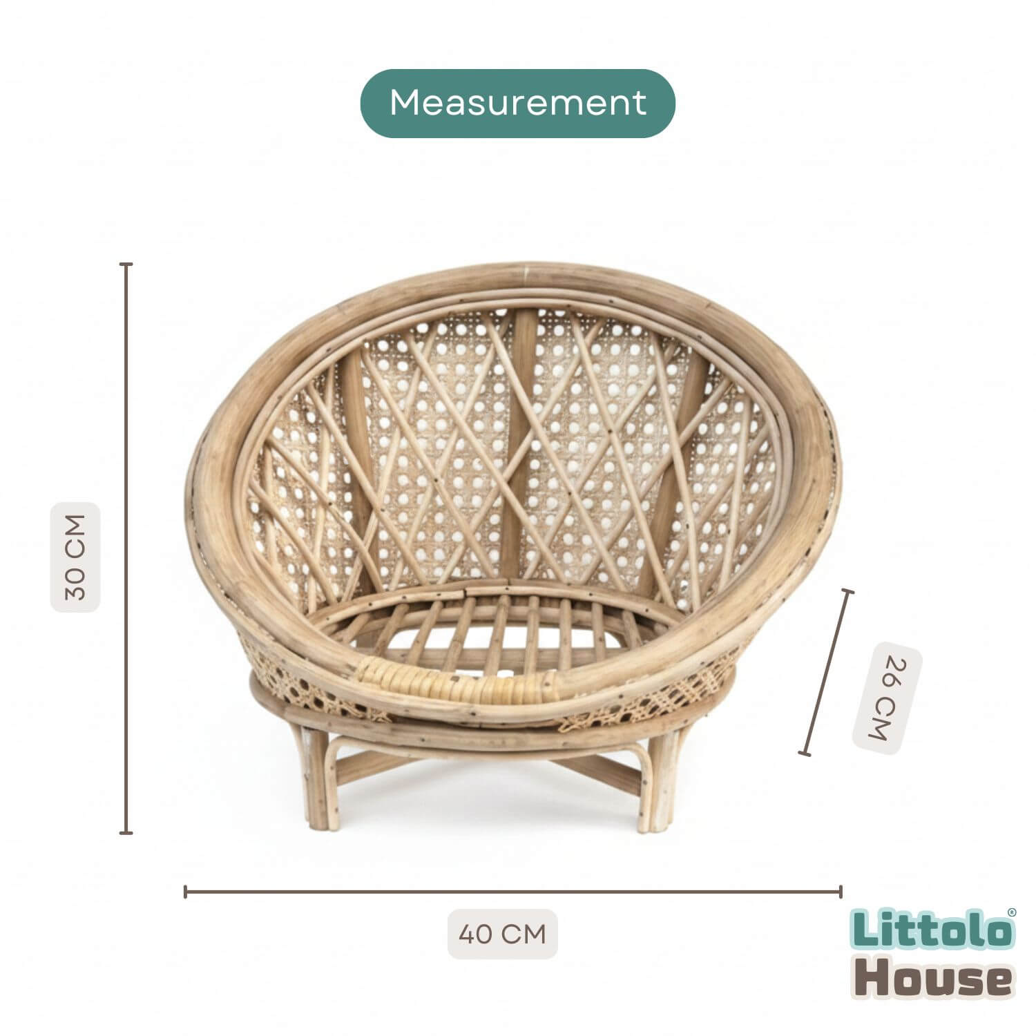 Boho Round Cane Chair | Cane | Natural Wood