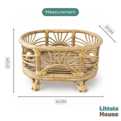 Sunbeam Boho Basket | Cane | Natural Wood
