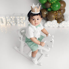 Baby 1 Year Linen Crown D003 | Decorative Add-ons | Brown