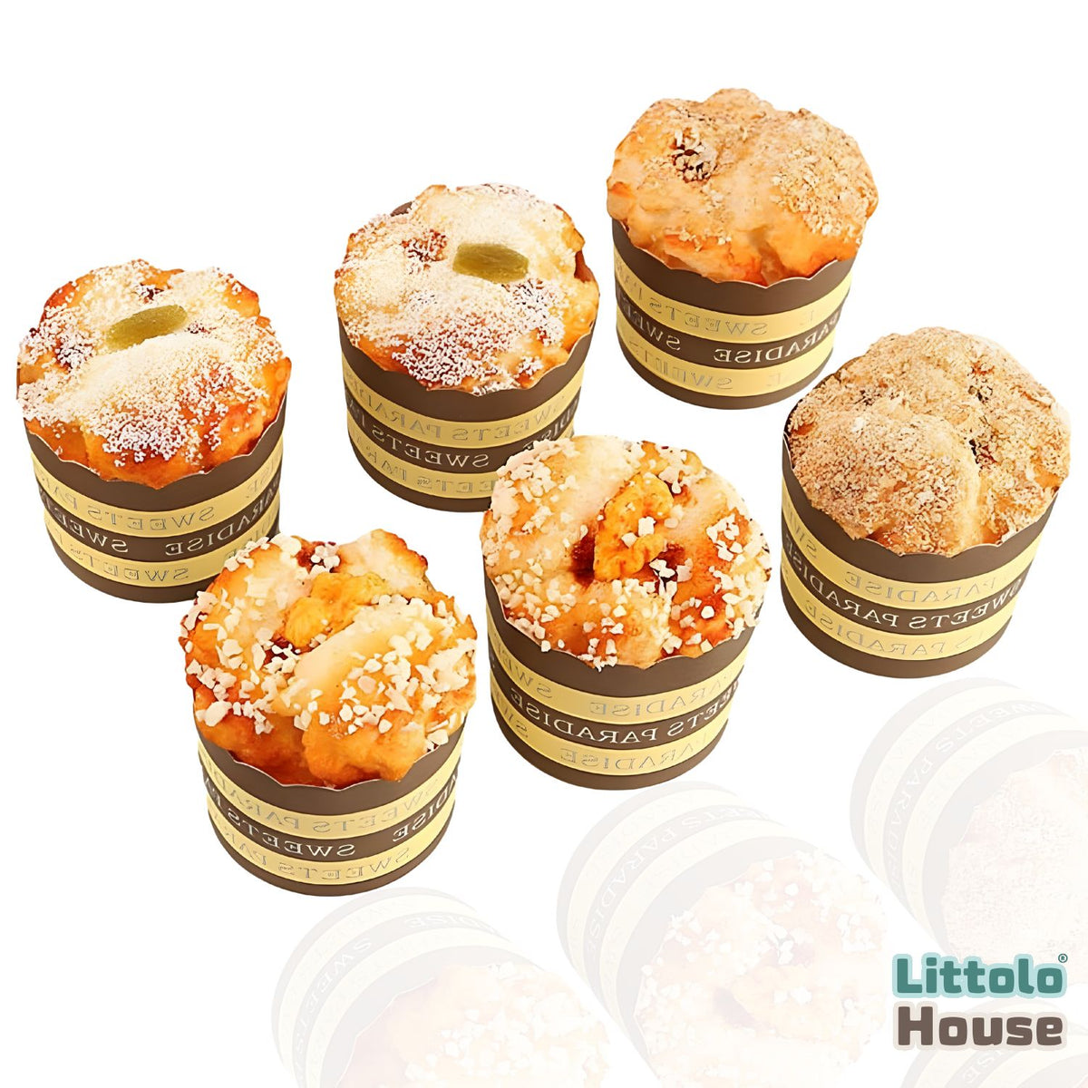 Artificial Cup Cakes Set of 6 D035 | Decorative Add-ons | Baked