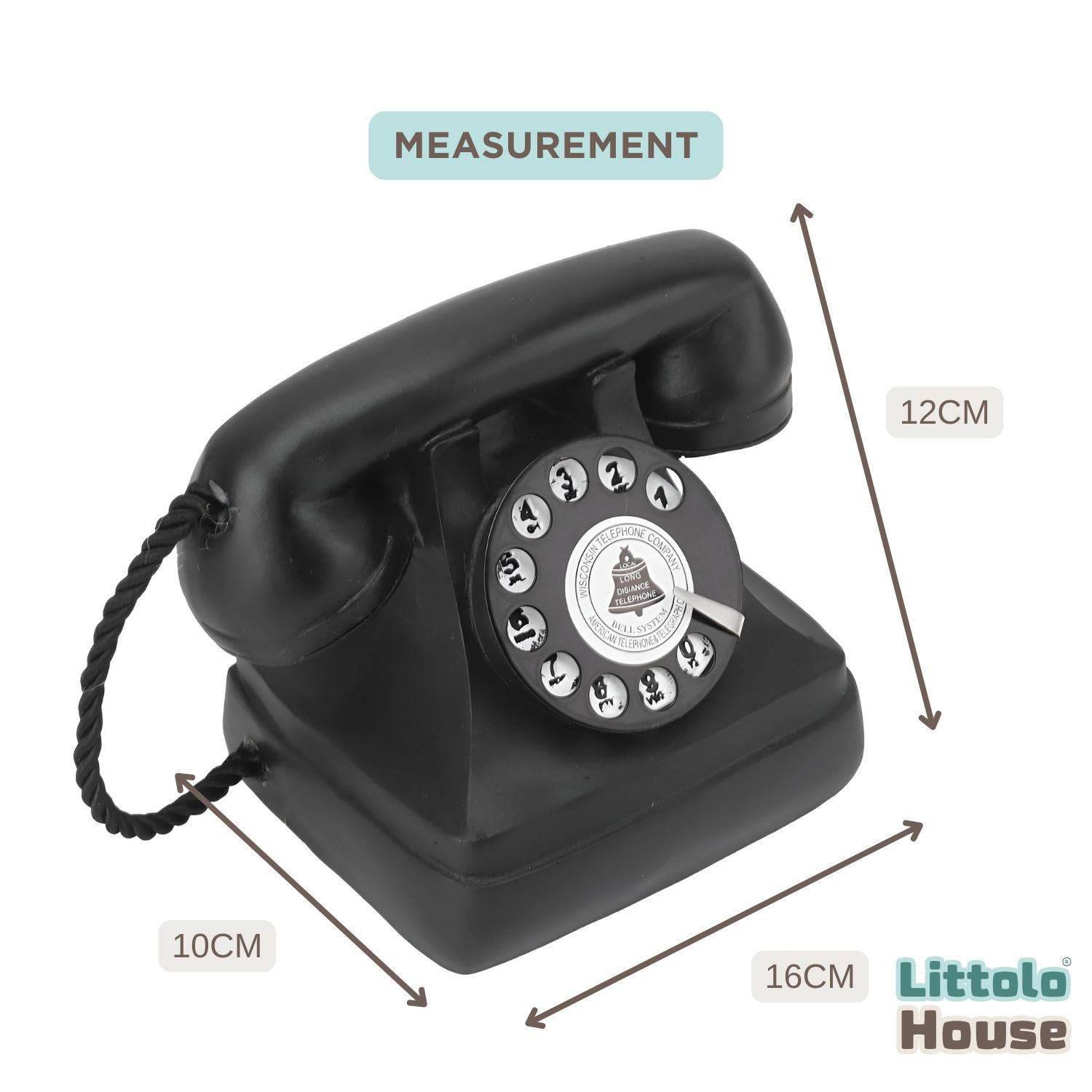 Vintage Telephone | Black