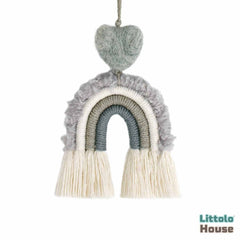 Handmade Macrame Rainbow Hanging | Grey