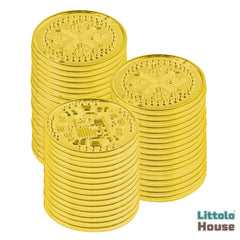 Fake Gold Coins Pack of 20 D061 | Pack of 20 | Golden