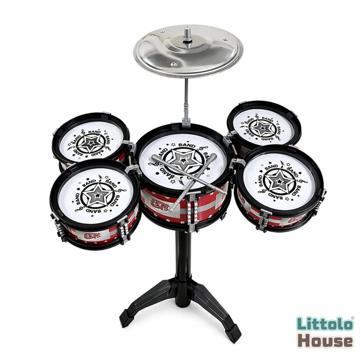 Rockstar Drum Miniature D070 | Pack of 1 | Black White