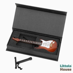 Mini Guitar Miniature D079 | Pack of 1 | Brown White